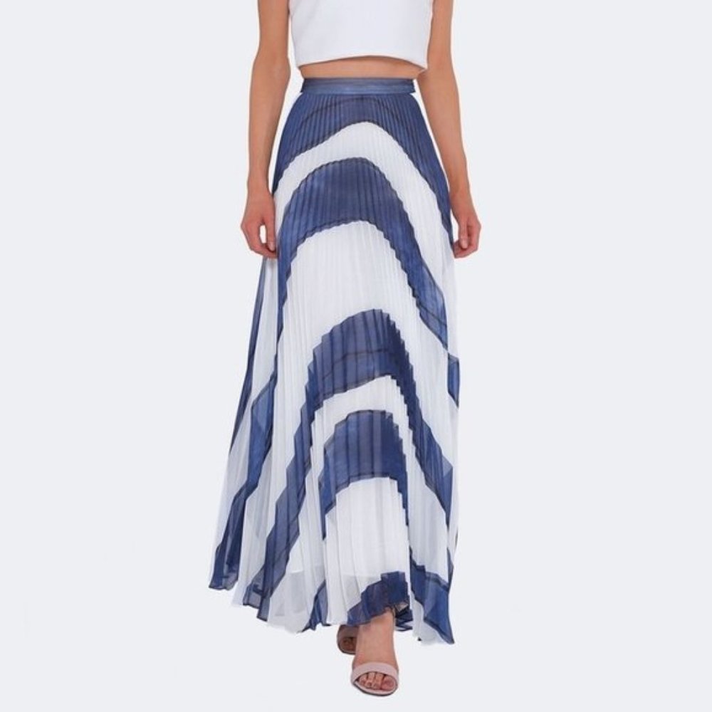 Alice + Olivia Shannon Pleated Maxi Skirt